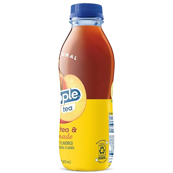 SNAPPLE PEACH TEA LEMONADE, 16 FL OZ, PACK OF 12