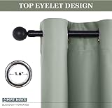 PONY DANCE Sage Green Blackout Curtain Panel 52x54 Eyelet Kids Room Privacy view 7