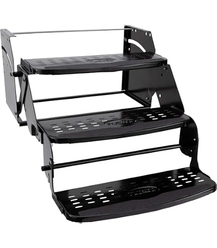 Double Rv Step Lippert 432682 Manual Double Step For RV - 24 Inch Radius Entry Step RV ...
