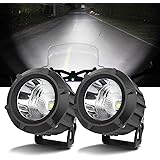 Chelhead LED Driving Light,2Pcs Cree 25W 6000K Spot Beam Round LED Work Light Pod Lights Work Lamp for Off Road 4x4 Pickup Tr