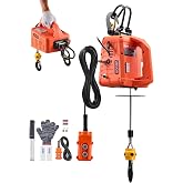 VEVOR 3-in-1 Electric Hoist Winch, 1100 lbs Capacity, 1500W Portable Electric Power Winch, 25 ft Lifting Height, 16.4 ft/min with Manual, Wired &amp; Wireless Remote Control for Factory, Warehouss, Garage
