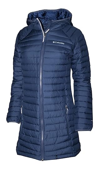 columbia omni heat long hooded jacket