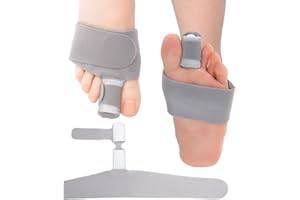 lefeke Toe Splint for Broken Toe Support, Toes Brace for Men and Women, Fracture Toes Protector for Second Toe to Pinky (Grey