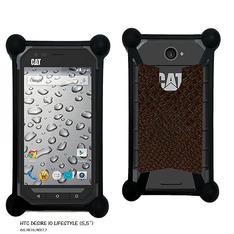 Case Industry Caterpillar CAT S30 - Marron Python Collection Serpent Skin- Kunstleder Case Lederoptik Case Hülle Schutzhülle 