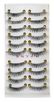 Beaute Secrets Eyelashes False Eyelashes 3D Criss Cross Lashes Pack Reusable Invisible Band Soft Natural Long Fashion Hand Made Beauty for Women