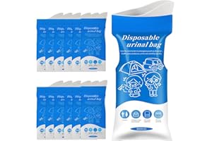 Moodooy Disposable Emergency Urinal Bag, 12Pack Portable Camping Pee Bags, Travel Pee Bags, Traffic Jam Emergency Portable Urine Bag, Vomit Bags, for Men Women Kids Children Patient