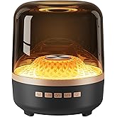 Bluetooth Speaker with HD Sound and Lights, Portable Wireless, Long-lasting battery life, TWS Pairing, for Home/Party/Outdoor/Travel/Beach, Stocking Stuffers, White Elephant Gifts for Adults (Black)