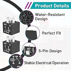 2 Pcs RY116 Relay, 12V 40A, 5-Pin, High-Performance