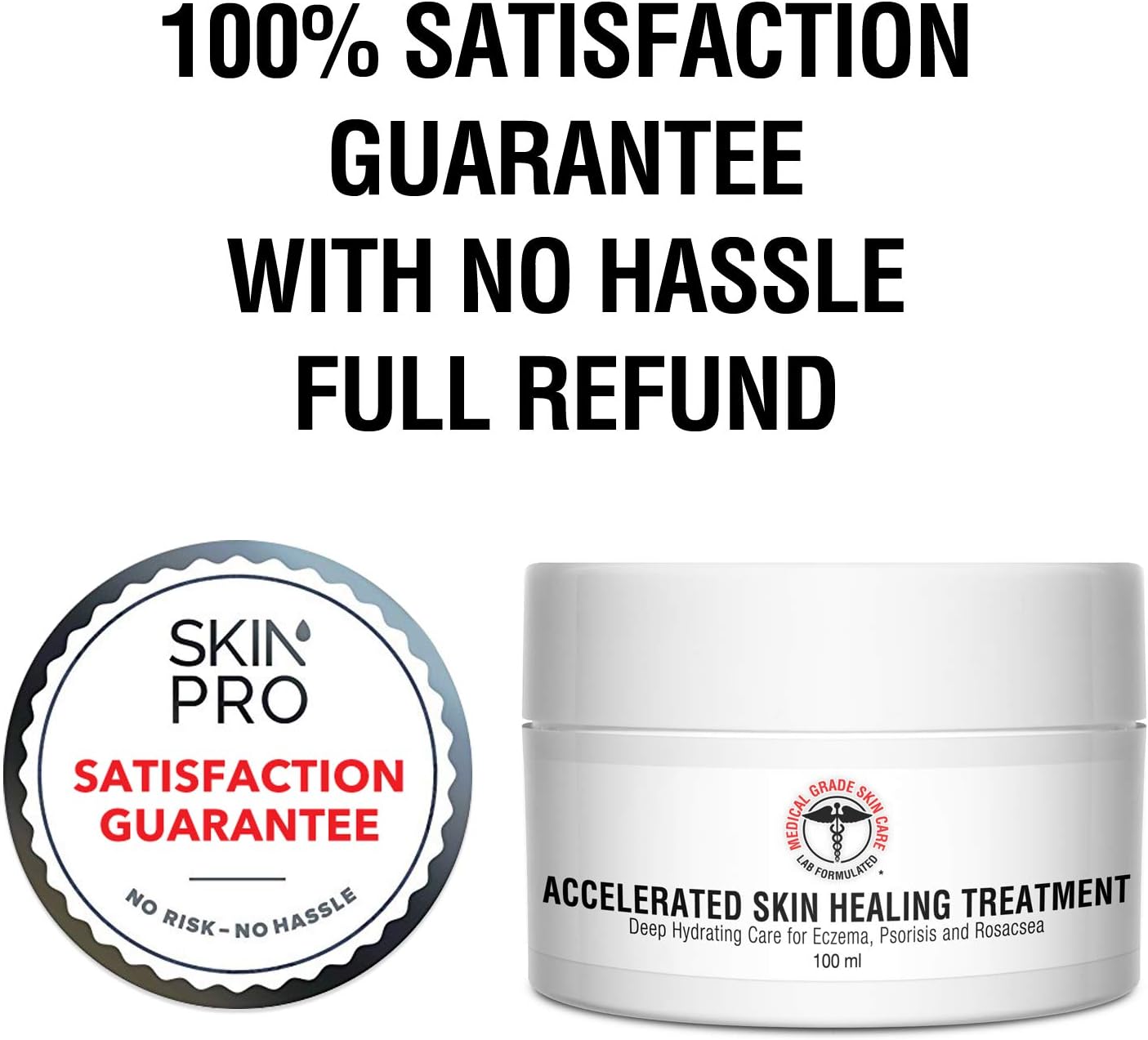 Eczema, Rosacea, Dermatitis, and Psoriasis Cream - Medical Grade Accelerated Skin Healing Treatment, Deep Hydrating Skin Lotion, Instant Skin Relief: Health & Personal Care