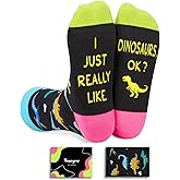 HAPPYPOP Funny Socks for Men Women - Dinosaur Monkey Octopus Raccoon Bee Penguin Lover Gifts