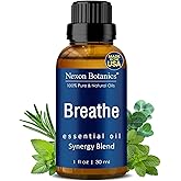 Breathe Essential Oil Blend 30 ml - Breath Sinus Relief with Menthol Oils - for Humidifiers, Diffusers, and Aromatherapy - Nexon Botanics
