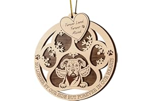 V VIBEPY All Over Printed, Pit Bull Ornament, Pitbull Christmas Ornament, Pitbull Ornaments for Christmas Tree, Dog Memorial Ornaments, 3.5 Inches 2 Layer Ornaments, Dog Remembrance Ornament