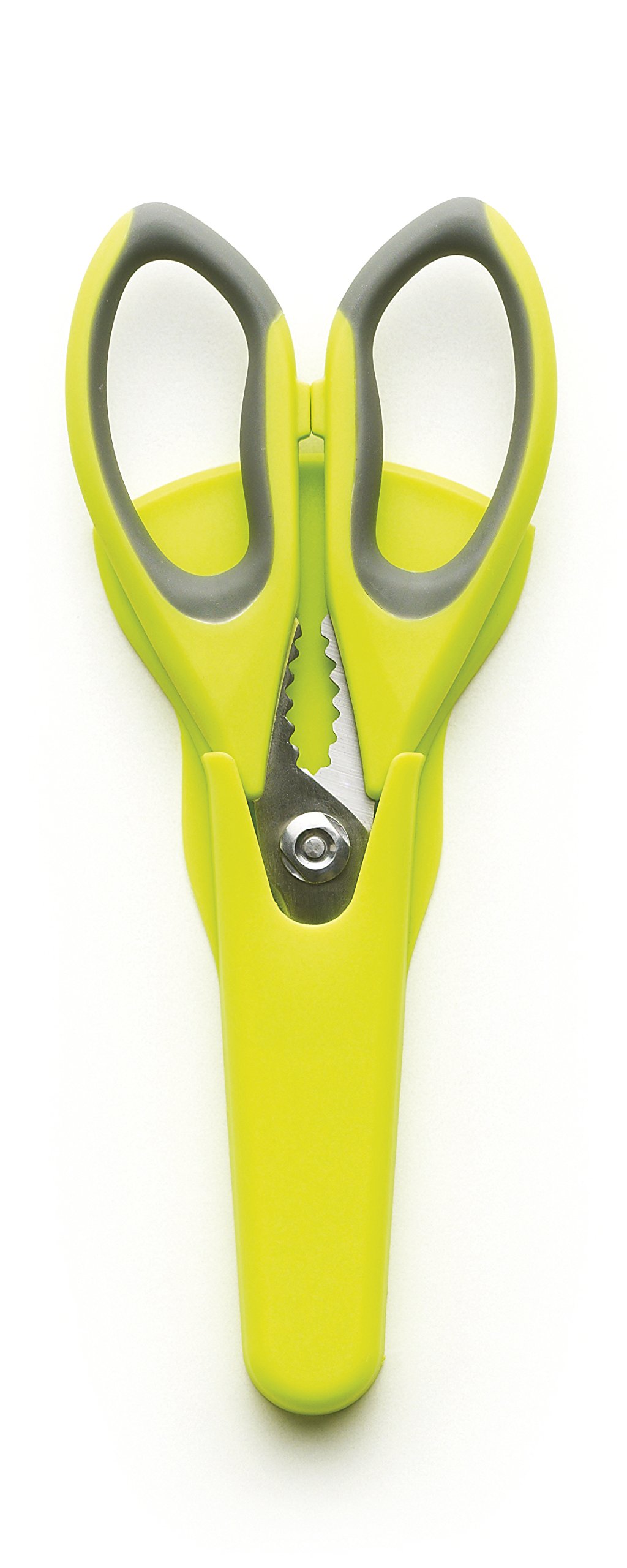 Excelsa Magnetic Multifunctional Scissor with Magnet, Steel, Green, 21 x 11 x 2 cm