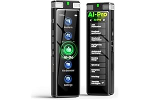 TIMMKOO 136GB AI Voice Recorder, Digital Voice Recorder with Playback, Offline Transcribe and Online Summarize/Mindmap/Transl