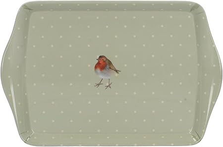Creative Tops Into The Wild Small Polka Dot Patterned Melamine Serving Tray With Robin Print 21 X 14 Cm 8 5 X 5 5 Sage Green Amazon Co Uk Kitchen Home