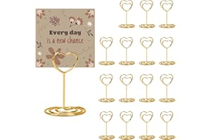 Table Number Holders Place Card Holder 15 Pcs Mini Table Number Stands Menu Memo Photo Stand Clip for Wedding Party Office Ho