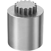 Heavenly Metals 2-Piece Gear Cylinder 3D Puzzle for Adults &ndash; Stainless Steel Desk Toy and Fidget, Zero Tolerance Wire EDM Cut Office Gift for Men &amp; Women