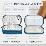 FYY Travel Cable Organiser 2-Layer Waterproof Pouch Dark Green 19x11x5.5cm view 3
