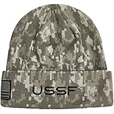 Icon Sports U.S. Military Beanie – Official Embroidered Flag Patch Warm Winter Knit Cap Adult Unisex Hats for Men Women (U.S. Space Force/Digital Camo, One Size)
