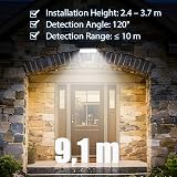 JESLED 90 LED Solar Motion Light Outdoor Wireless Security Wall Light 2600mAh view 7