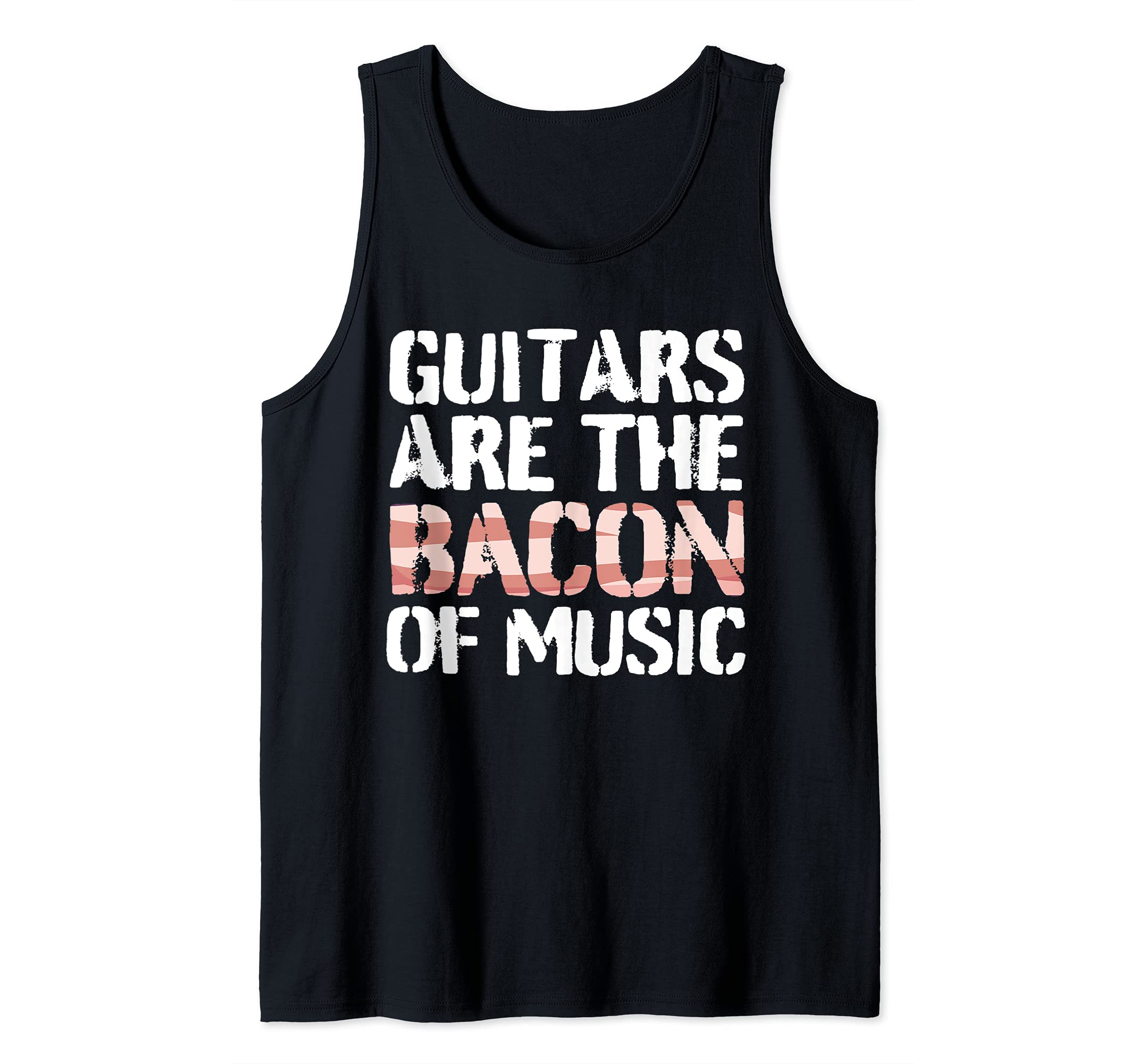 Bacon Guitar Player Guitarist Music Tank Top