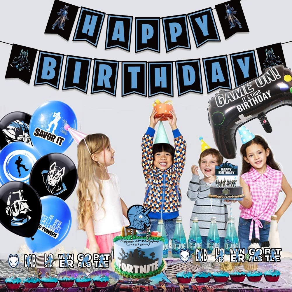 Amazon フォートナイトテーマ 誕生日 飾り付け 風船 ハッピーバースデー かざりつけセット 飾り Happy Birthday 装飾 バルーン 男の子 風船 バルーン おもちゃ