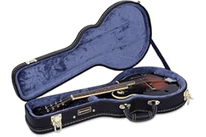 Crossrock Deluxe Wood Hard Case for F-style Mandolin, Black(CRW600MFBK)