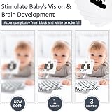 Joyreal Spiral Pram Toys Black and White High Contrast Newborn Toy Set view 5