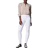 SPANX Jean-Ish Ankle Leggings - Everyday Leggings - Classic Jean Look - Hidden Core Shaping - Comfortable Denim Alternative - White - Petite, 24.5 Inch Inseam - Medium
