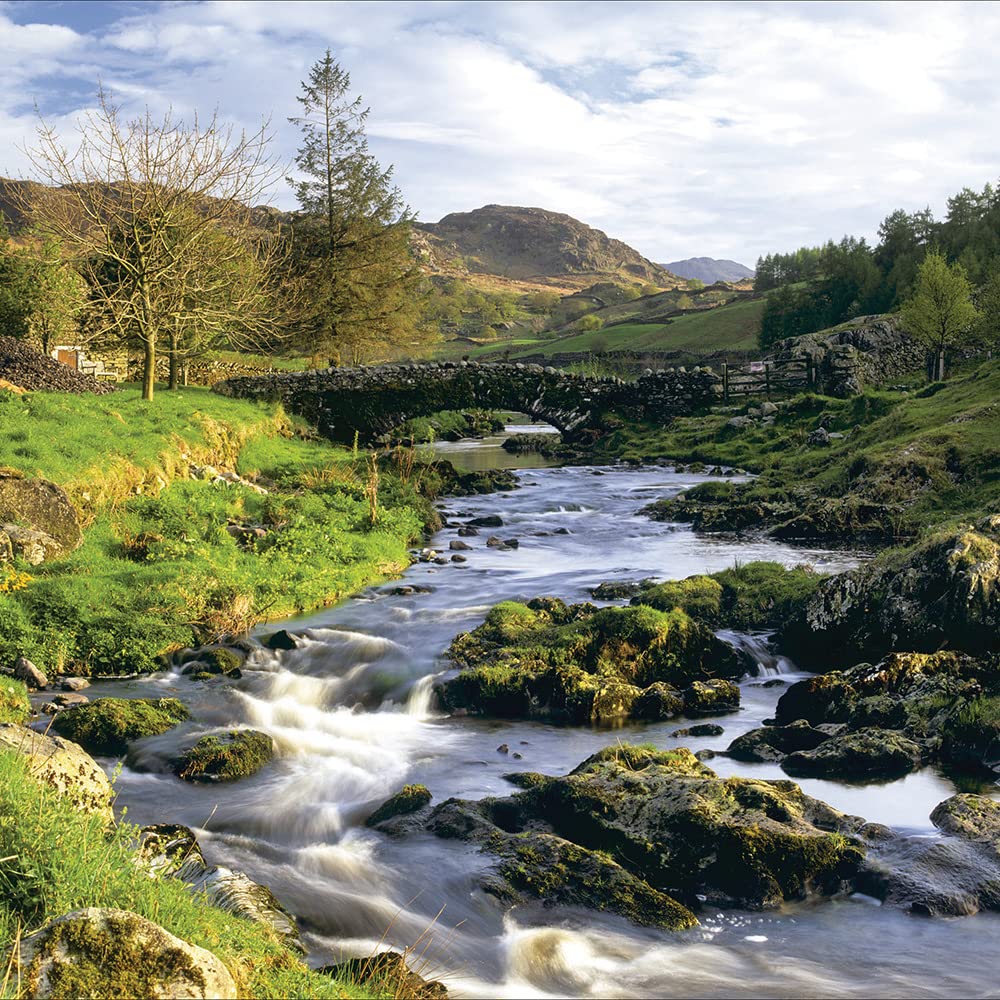 National Trust Photographic Blank/Birthday Greeting Card - Watendlath Beck, Cumbria - from The Range (WDM-443770)