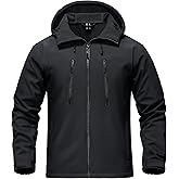 TACVASEN Men's Softshell Jacket Winter Fleece Waterproof Lightweight Warm Windbreaker Rain Coat Outdoor Hiking Ski Travel