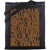 MBMSO Narnia Merchandise CON Inspired Tote Bag Narnia Quote Gifts for Literary Book Lovers Narnia Fans Gift Shoulder Tote Bag