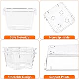 Lifewit 16 Pcs Makeup Drawer Organiser Clear Plastic Cosmetics Tray Set view 4