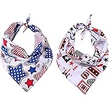 LUCKITTY Dog Cotton Bandana Square Scarfs for Medium Large Dogs,Puppies,Cats,Pets