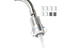 Frizzlife Longlasting Sink Faucet Water Filter, 360 ° Rotating | 2 Mode Splash, Certified Reduce 99.9% Chlorine, Heavy Metal,