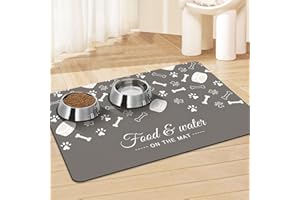 SNGKMSYG Pet Feeding Mat - Absorbent Dog Food Mat for Floors Waterproof，Dog Cat Placemat Mat for Food and Water Bowls - No Stains No Sliding Quick Dry Water Eating Dish Mat