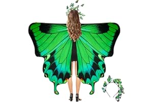 cosmisun Butterfly Wings Shawl Costume Fairy Butterfly Wings Cape for Women Party Dress up Cosplay Halloween 69x57inch