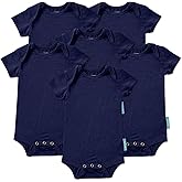 PurComfy Supersoft Short Sleeve Baby Bodysuits, Premium Bamboo Rayon Bodysuit Unisex Boy Girl
