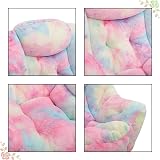 HollyHOME Armchair Velvet Comfy Chair Lake Blue with Steel Frame 95x80x64 view 5