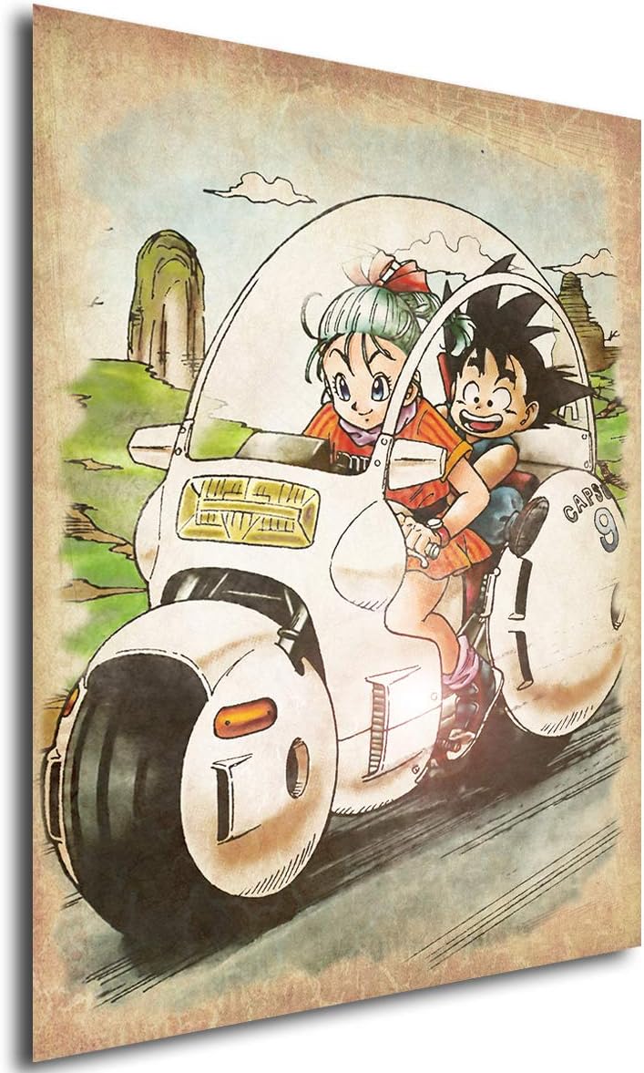 General Limited Poster Dragon Ball Wanted Bulma e Goku - Formato A3 (42x30 cm)