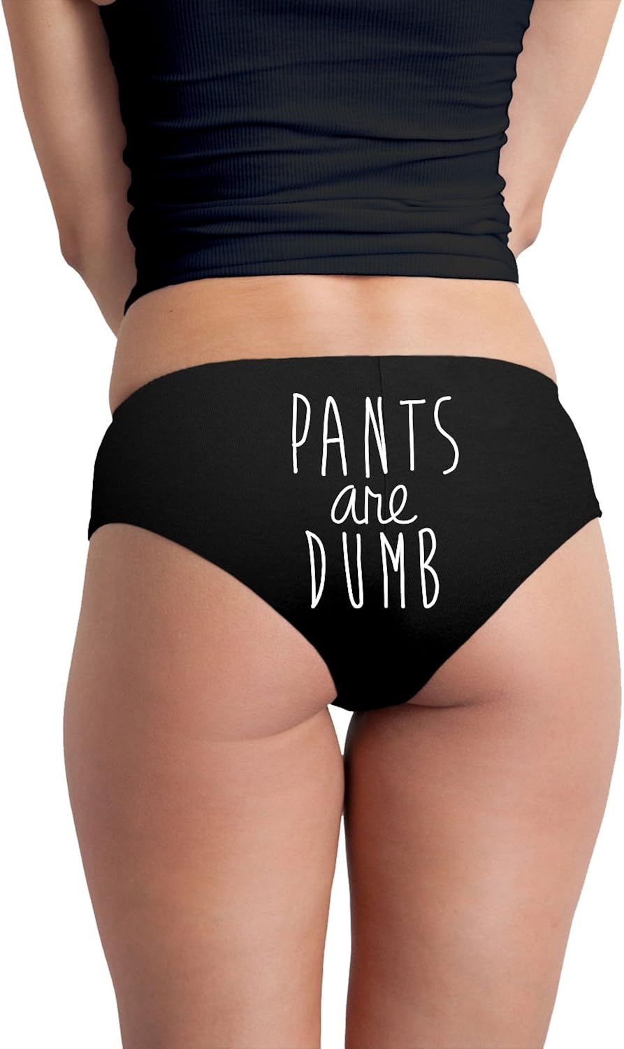 Pants are Dumb Funny Women's Boyshort Underwear Panties: Clothing