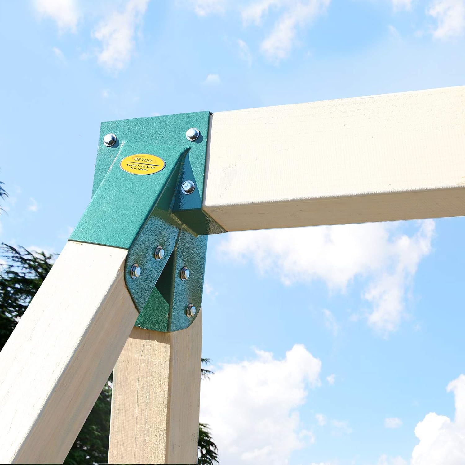 BETOOLL A-Frame 2 Brackets Swing Set Bracket with Mounting Hardware (Green): Toys & Games