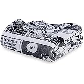Berkshire Blanket Peanuts® VelvetLoft® Cute Character Snoopy Plush Oversized Kids Throw Blanket, I'm Up! Peanuts Comic Strips White (50in x 60in)