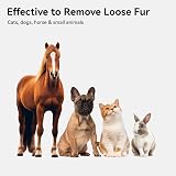 Aumuca Cat Brush with Release Button for Long or Short Haired Cats Brown view 2