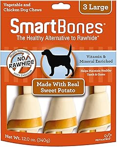 Smartbones Rawhide-Free Dog Bones, Sweet Potato Flavor