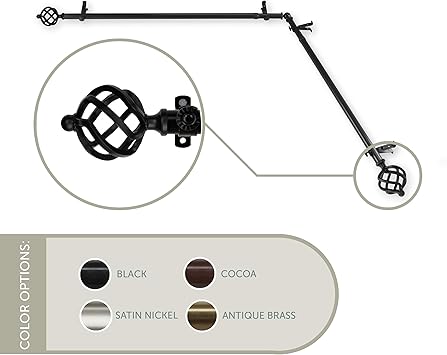 Amazon Com Domovina Curve 13 16 Corner Window Single Curtain Rod