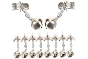 CykTxei 10Pcs Metal Alarming Bells, Fishing Rod Bite Alarms with Clip, Lightweight Portable Rod Tip Clip On Bells for Sea Sur