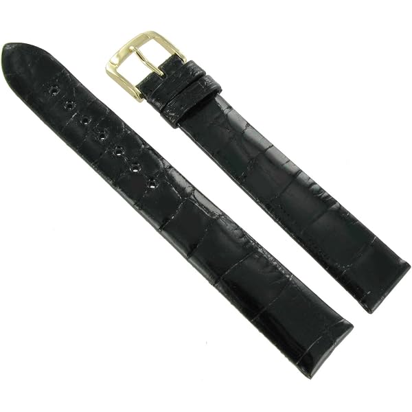 Bracelet De Montre Femme 14mm Cuir Véritable Speidel Noir – Neuf Ancien Stock – Cousu