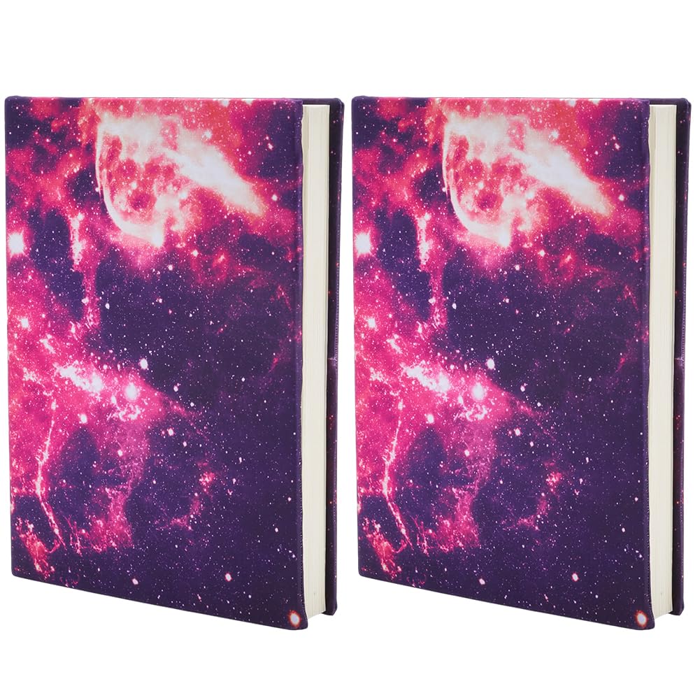 CRASPIRE Starry Tie-dye Stretchable Book Cover 6"x9" Elastic Notebook Wrap Sleeve Up to 18.5”x 9” Durable Washable Reusable Protective Cover for Hardcover Paperback Books Lovers Office Textbooks