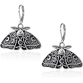 RofYof Butterfly Dangle Earrings Gothic Luna Moth Earrings Vintage Punk Boho Sun and Moon Earrings for Women